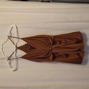 Express Cinnamon Halter Tank